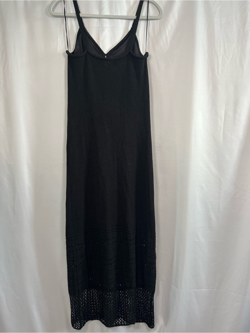 Z supply Callahan black knit crochet midi dress sz m EUC - Picture 9 of 13